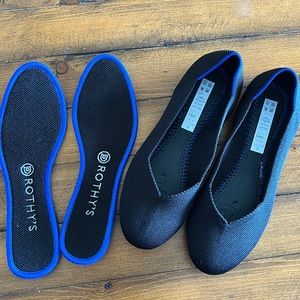 Rothy’s The Flat in Black Solid, Women’s Size 8.5